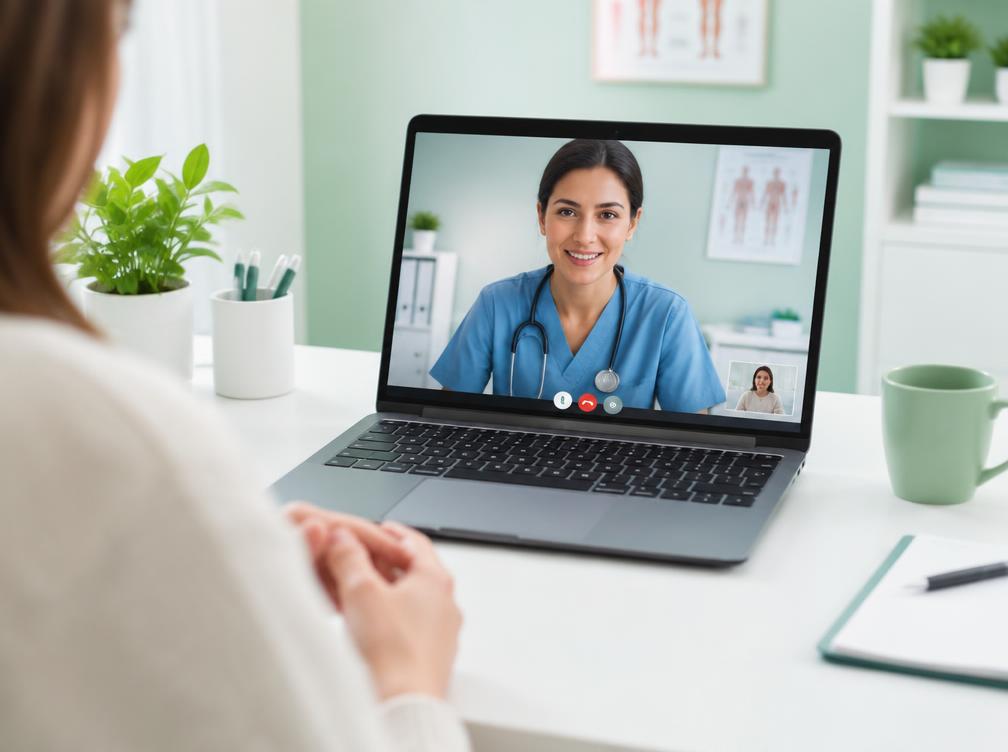 Telehealth video consultation with a clinician